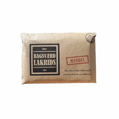 Bagsværd lakrids plade mandel håndlavet lakrids