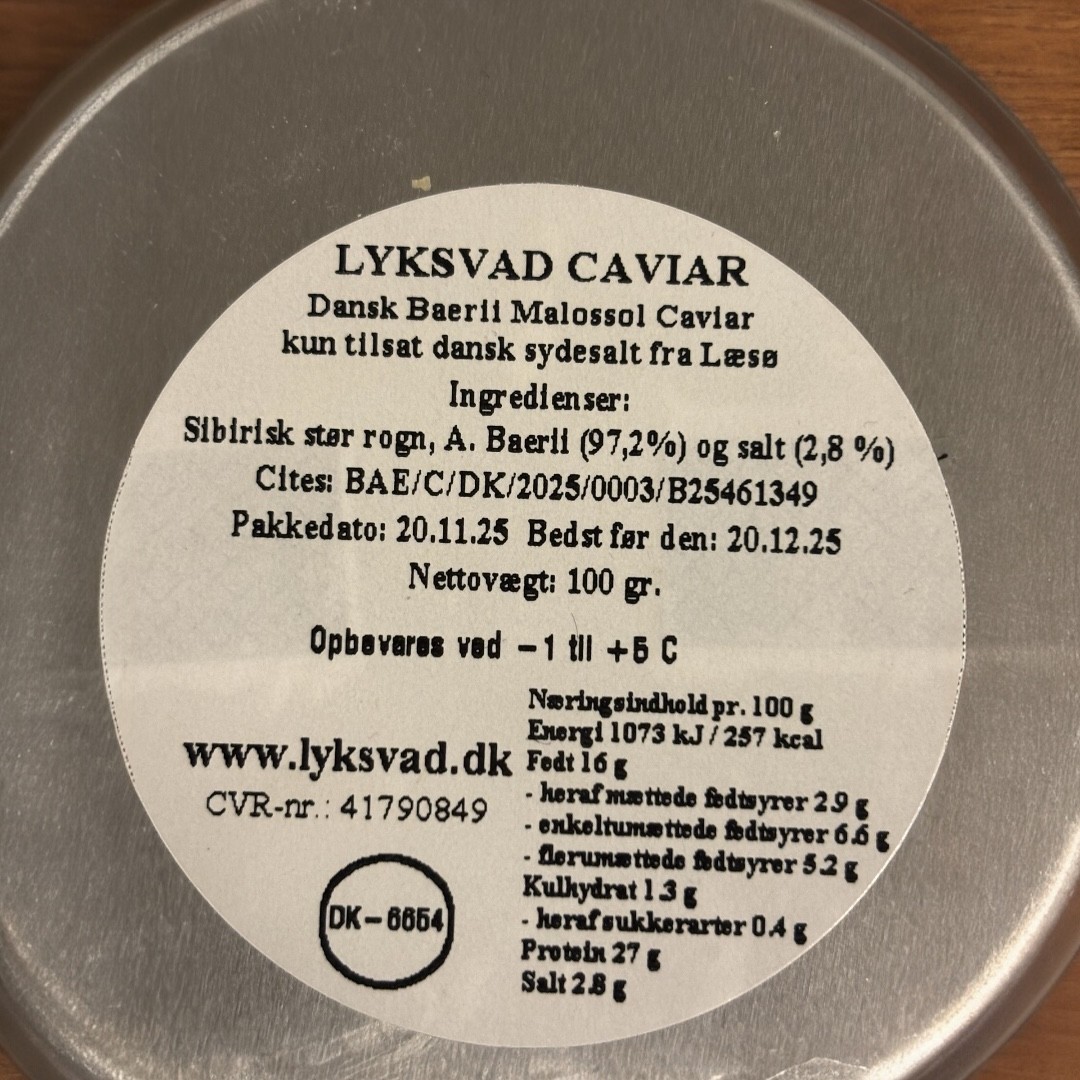 caviar varebeskrivelse