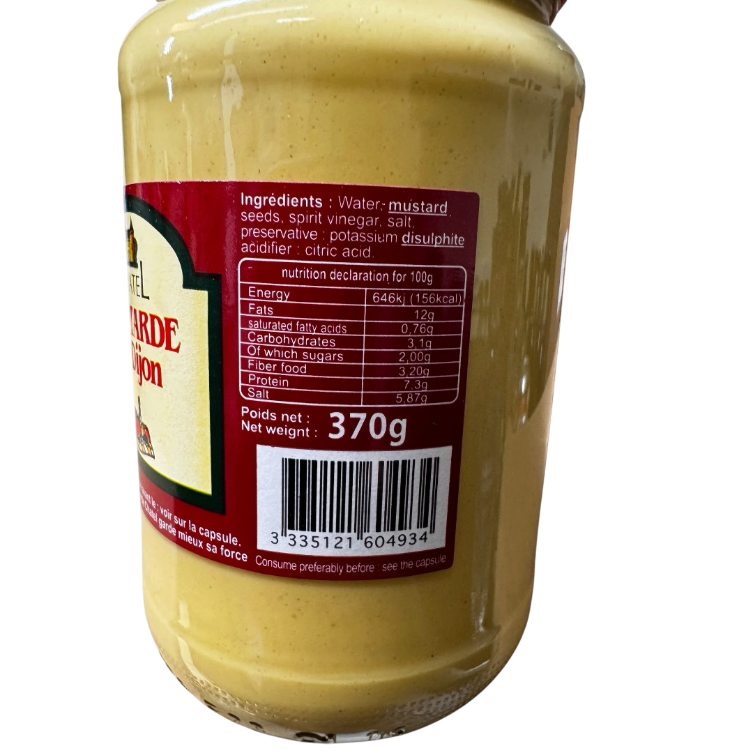 Chatel Moutarde de Dijon stærk sennep 370 g