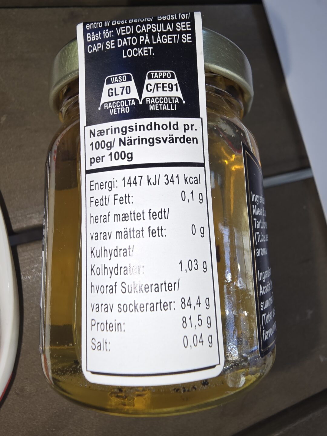 Italiensk hvid trøffel honning