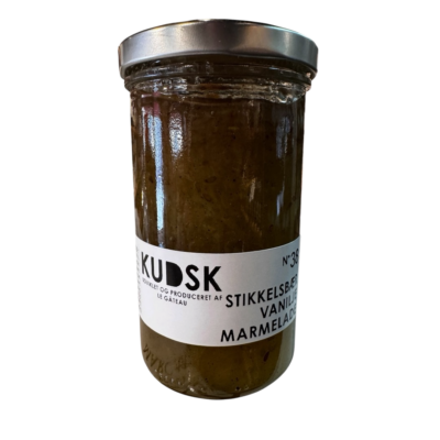 Kudsk marmelade stikkelsbær og vanilje 300 g.