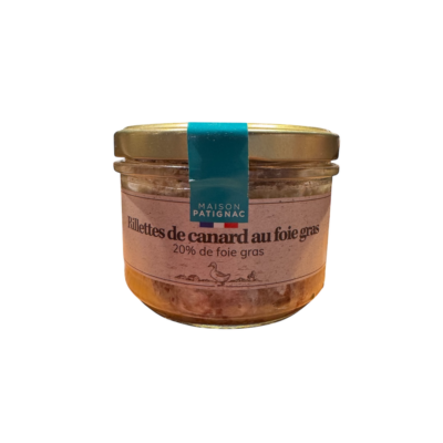 maison patignac rillette de canard au foie gras 20 % de foie gras