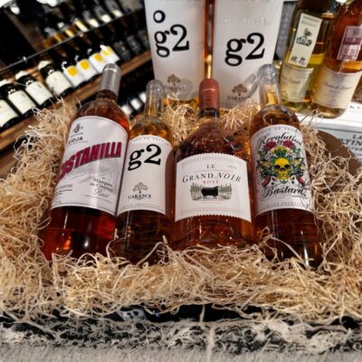 Rosé vinkurv med 4 flasker
