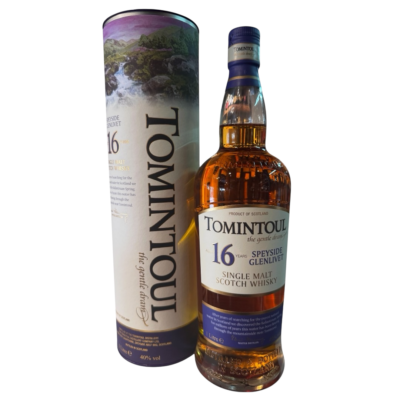 Tomintoul 16 års Whiskey Speyside Glenlivet single malt 1 liter i flot gaverør